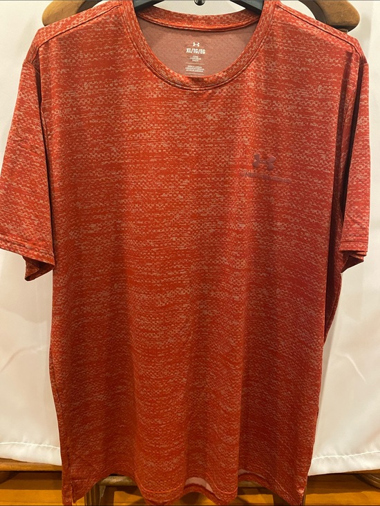 Under Armour Other - Under Armour Men’s Heathered Red-Orange Short-Sleeve Performance Tee